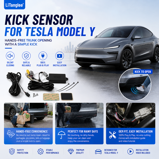 Para Tesla Model Y 2020-Ahora Portón trasero eléctrico premium con sensor de patada manos libres