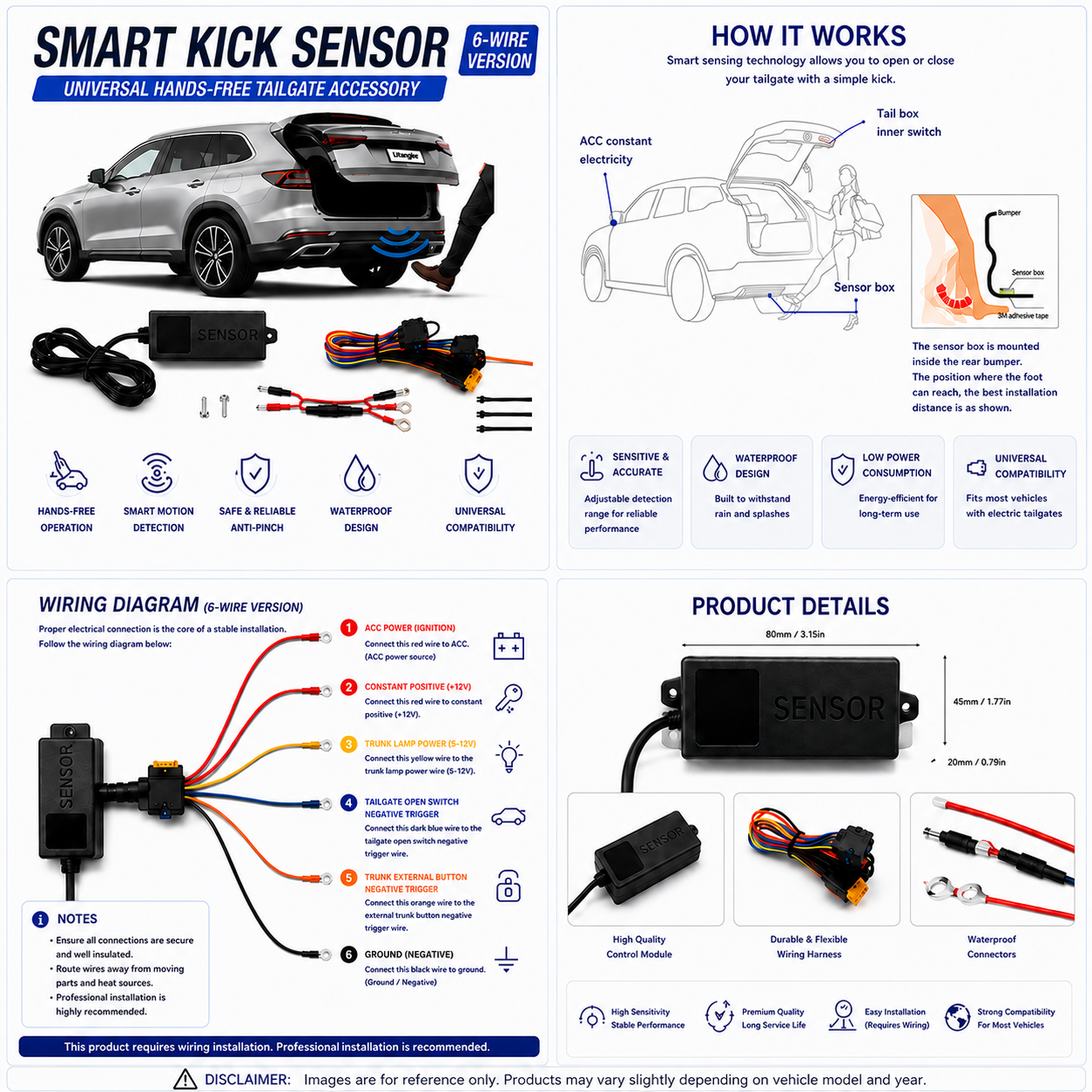 For Porsche Macan Electric H2 OEM Electric Power Tailgate Smart Hands-Free Kick Sensor – Foot-Activated Trunk Opening & Closing System