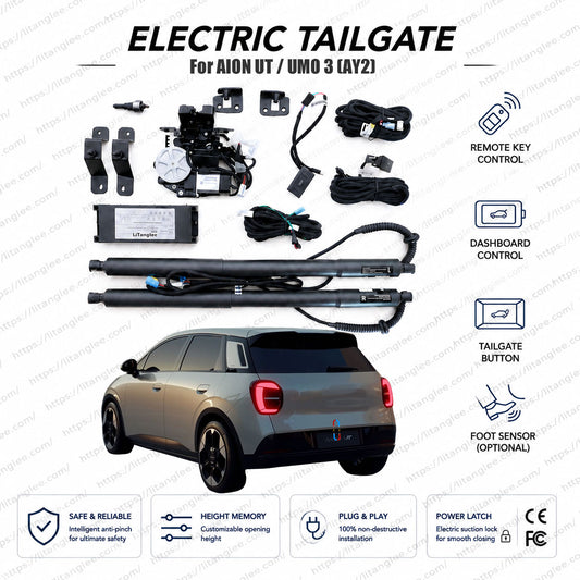For AION UT / UMO 3 (AY2) 2025+ Smart Power Tailgate Lift Kit by LiTanglee® | Electric Trunk Opener with Soft Close | Precision-Engineered for Global AION Platform | CAN-Bus Integrated | Non-Destructive Installation