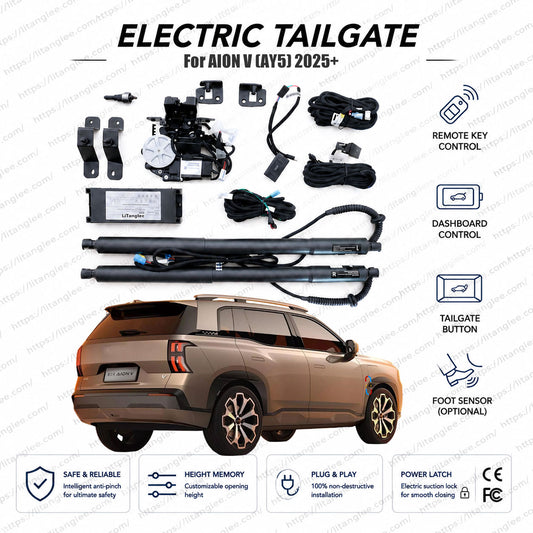 For AION V (AY5) 2026 Smart Power Tailgate Lift Kit by LiTanglee® | Electric Trunk Opener with Soft Close | Precision-Engineered for AION Global SUV Platform | Native CAN-Bus Integrated | Non-Destructive Installation