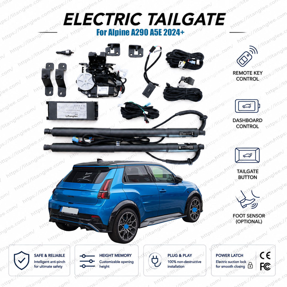 For Alpine A290 A5E 2024-present Electric Power Tailgate Liftgate Kit Smart Automatic Trunk Opening and Closing System