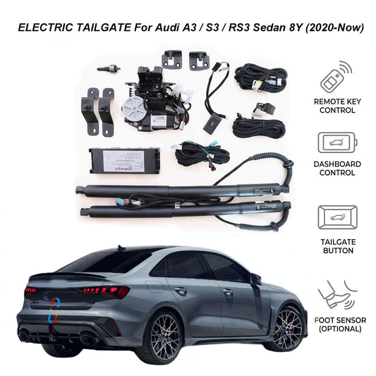 Elektrische Heckklappe für Audi A3 / S3 / RS3 Limousine 8Y (ab 2020) | Neuer Audi A3 Smart Kofferraumöffner | CE- & FCC-zertifiziert