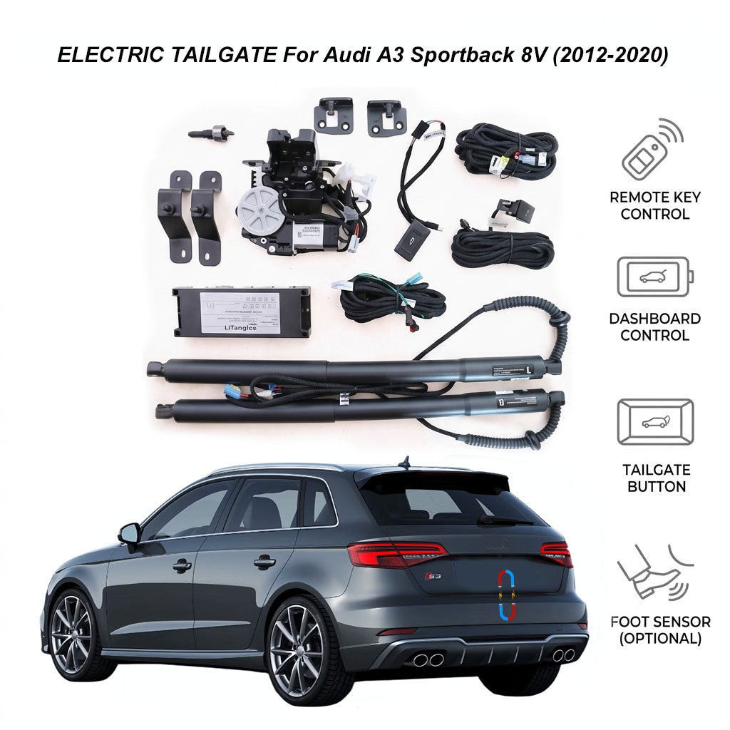 Electric Power Tailgate Lift for Audi A3 Sportback / Hatchback 8V (2012-2020) | Audi S3 RS3 Smart Trunk Opener | CE & FCC Certified