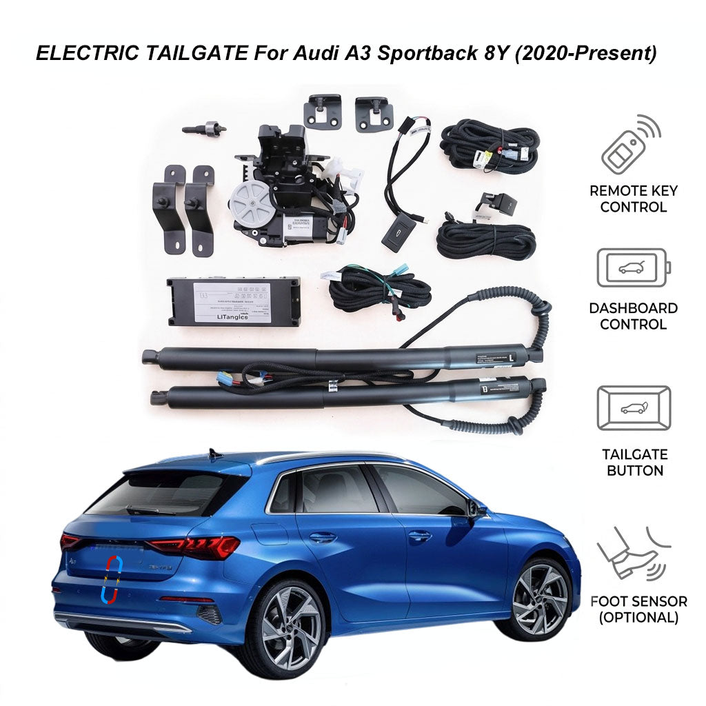 Portón trasero eléctrico para Audi A3 Sportback 8Y (2020-Presente) | Apertura de maletero inteligente para nuevo Audi A3 | Certificado CE y FCC