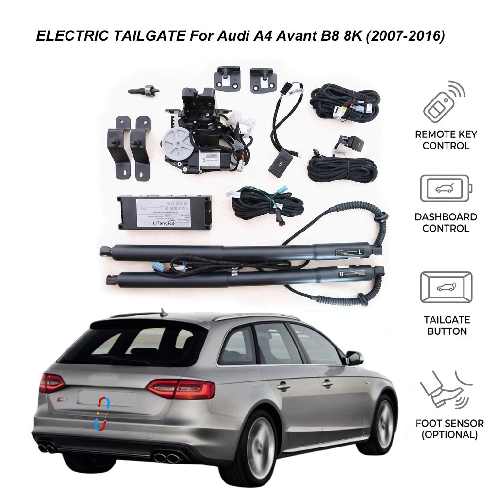Portón trasero eléctrico para Audi A4 Avant B8 8K (2007-2016) | Apertura de maletero inteligente para Audi A4 Wagon | Certificado CE y FCC