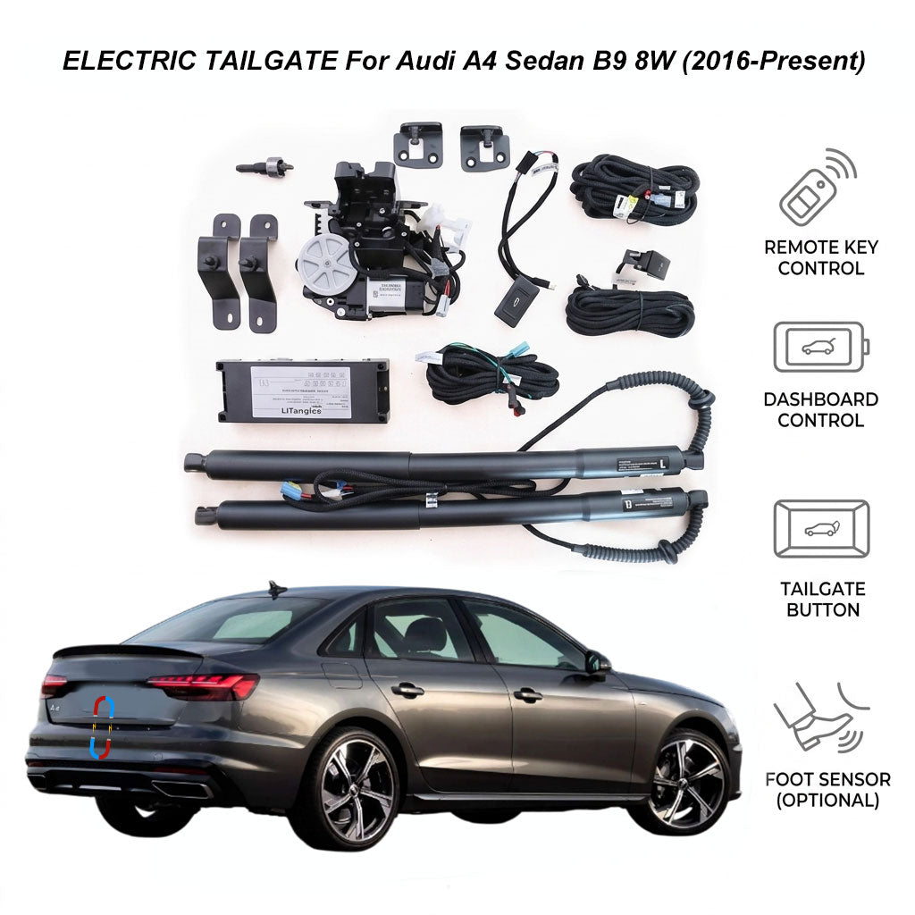 Elektrische Heckklappe für Audi A4 / S4 / RS4 Limousine B9 8W (2016-Heute) | Audi A4 Intelligente Kofferraumöffnung | CE & FCC zertifiziert