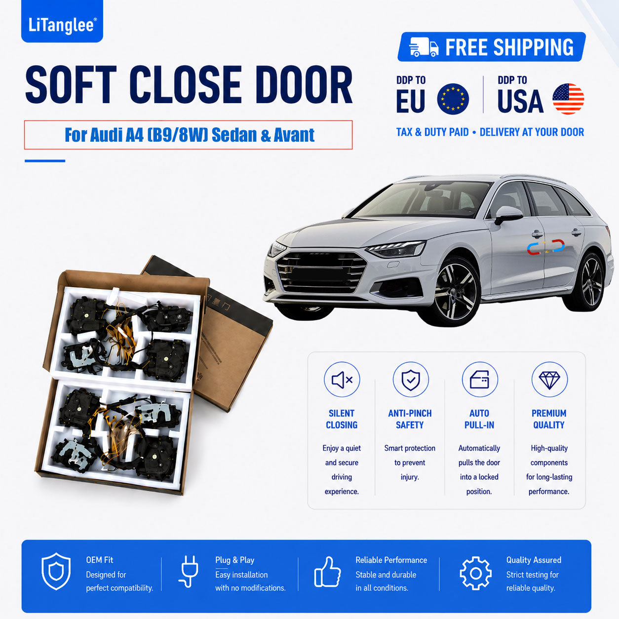 For Audi A4 (B9/8W) Sedan & Avant Premium Electric Suction Door Kit
