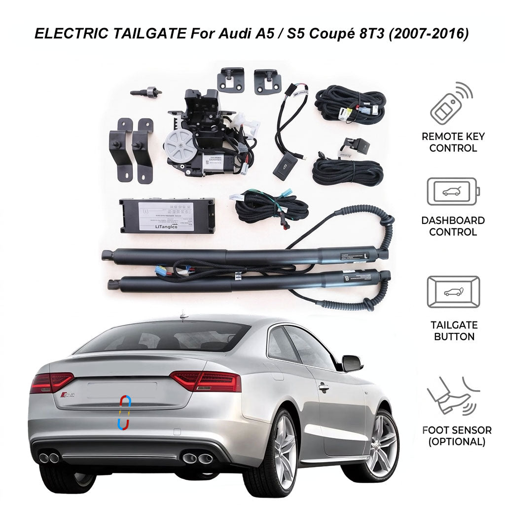 Electric Power Tailgate Lift for Audi A5 / S5 Coupé 8T3 (2007-2016) | Audi A5 2-Door Smart Trunk Opener | CE & FCC Certified