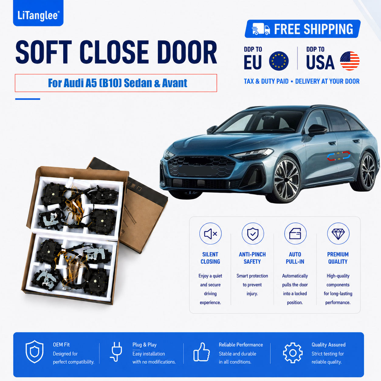 For Audi A5 (B10) Sedan & Avant Premium Electric Suction Door Kit