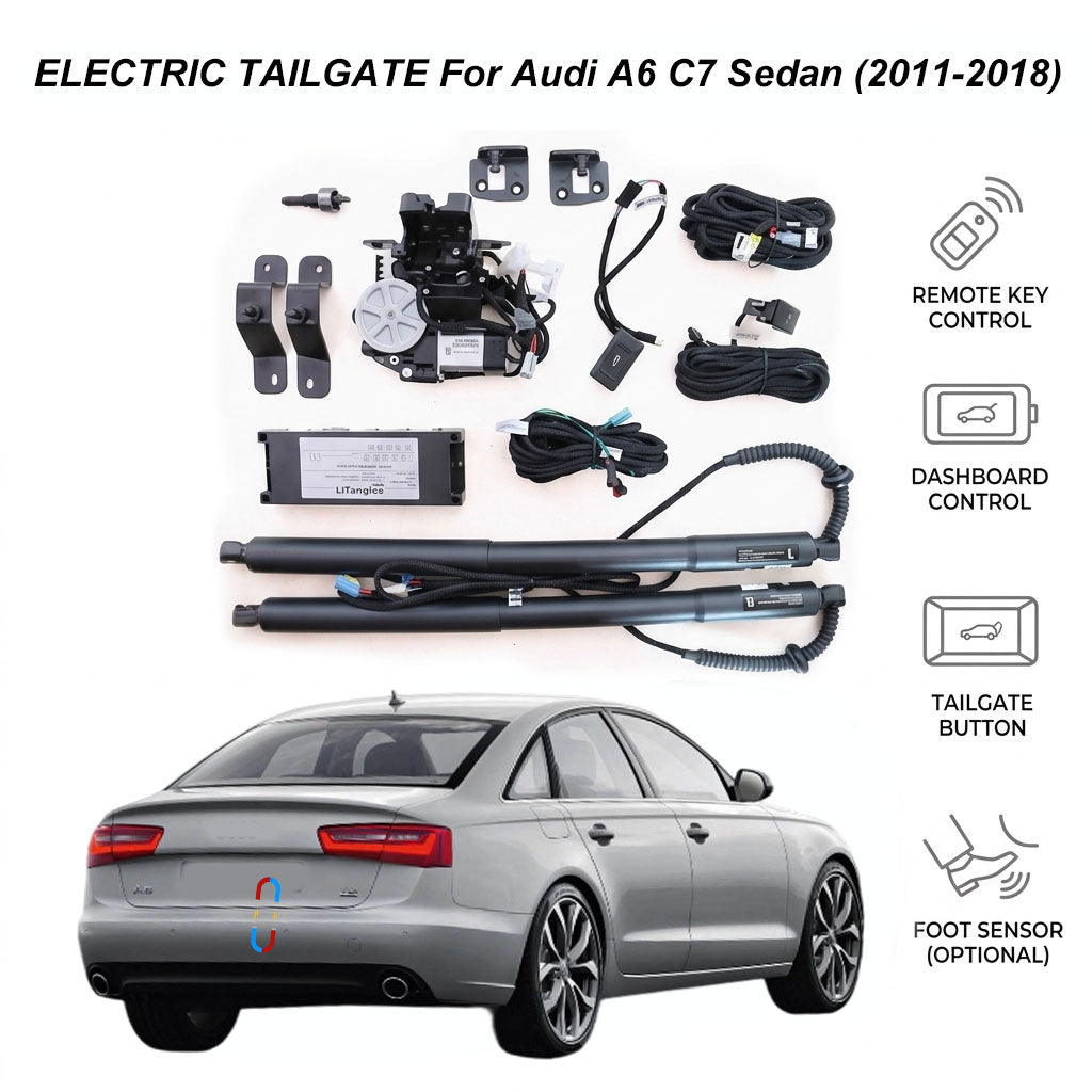 Elektrische Heckklappenöffnung für Audi A6 C7 Limousine (2011-2018) | Audi A6 4G Intelligenter Kofferraumöffner | CE- & FCC-zertifiziert