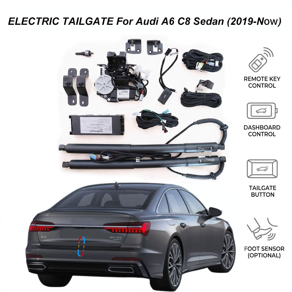 Electric Power Tailgate Lift for Audi A6 C8 Sedan (2019-Present) | Audi A6 4K Smart Trunk Opener | CE & FCC Certified