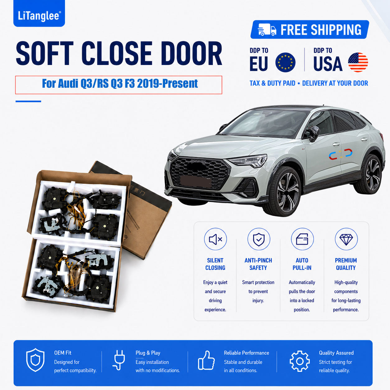 For Audi Q3/RS Q3 F3 (2019-Present) Premium Electric Suction Door Kit