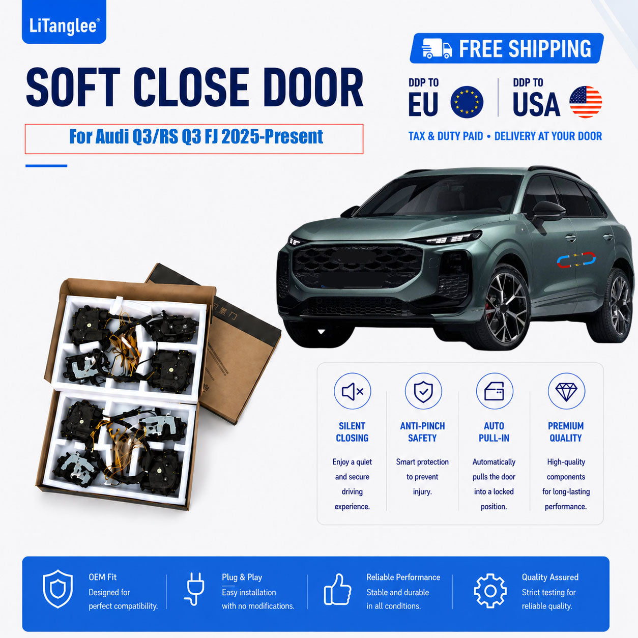 For Audi Q3/RS Q3 FJ (3rd Gen) 2025+ Premium Electric Suction Door Kit