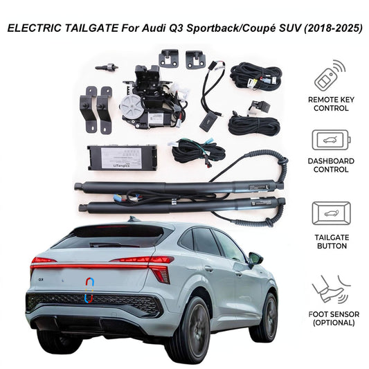 Elektrische Heckklappenöffnung für Audi Q3 Sportback / Coupé SUV (2018-2025) | Audi Q3 F3 Sportback Intelligenter Kofferraumöffner | CE- & FCC-zertifiziert