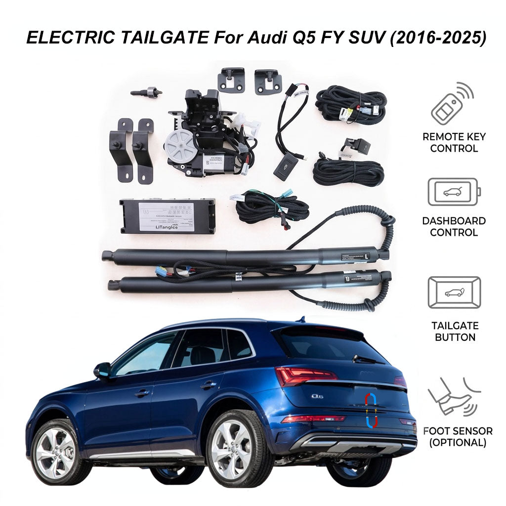 Portón trasero eléctrico para Audi Q5 FY SUV (2016-2025) | Apertura inteligente del maletero Audi Q5 de segunda generación | Certificado CE y FCC