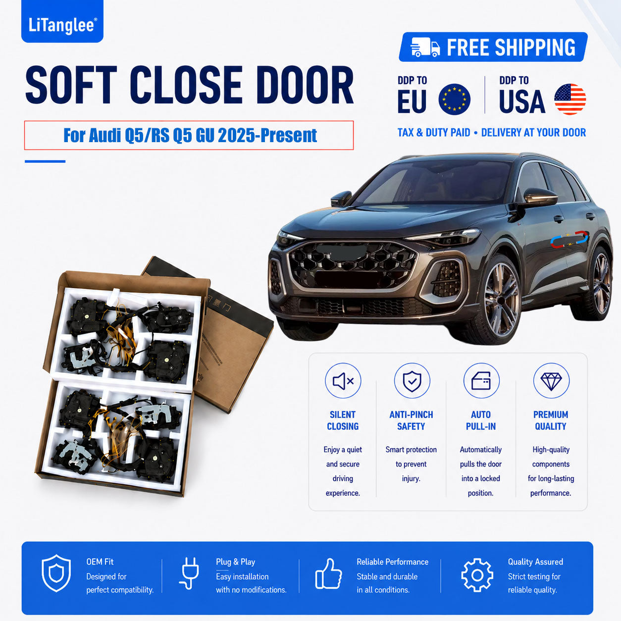 For Audi Q5/RS Q5 GU (2025-Present) Premium Electric Suction Door Kit