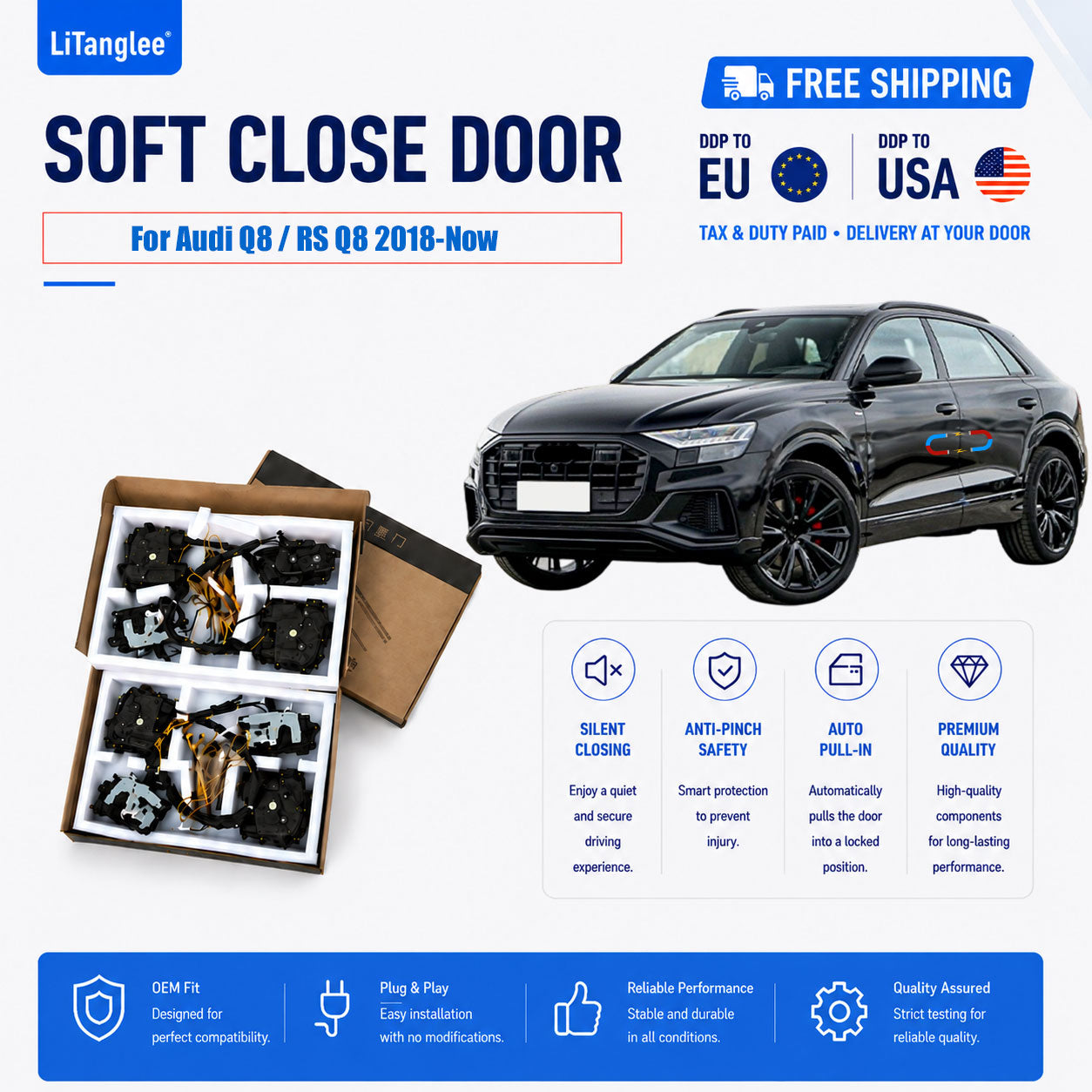 For Audi Q8 / RS Q8 Premium Electric Suction Door Kit (Soft Close)