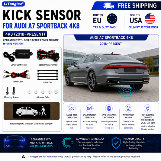 For Audi A7 Sportback 4K8 OEM Electric Power Tailgate Smart Hands-Free Kick Sensor – Foot-Activated Tailgate Opening & Closing System