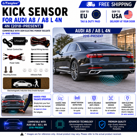 For Audi A8 A8 L 4N OEM Electric Power Tailgate Smart Hands-Free Kick Sensor – Foot-Activated Tailgate Opening & Closing System