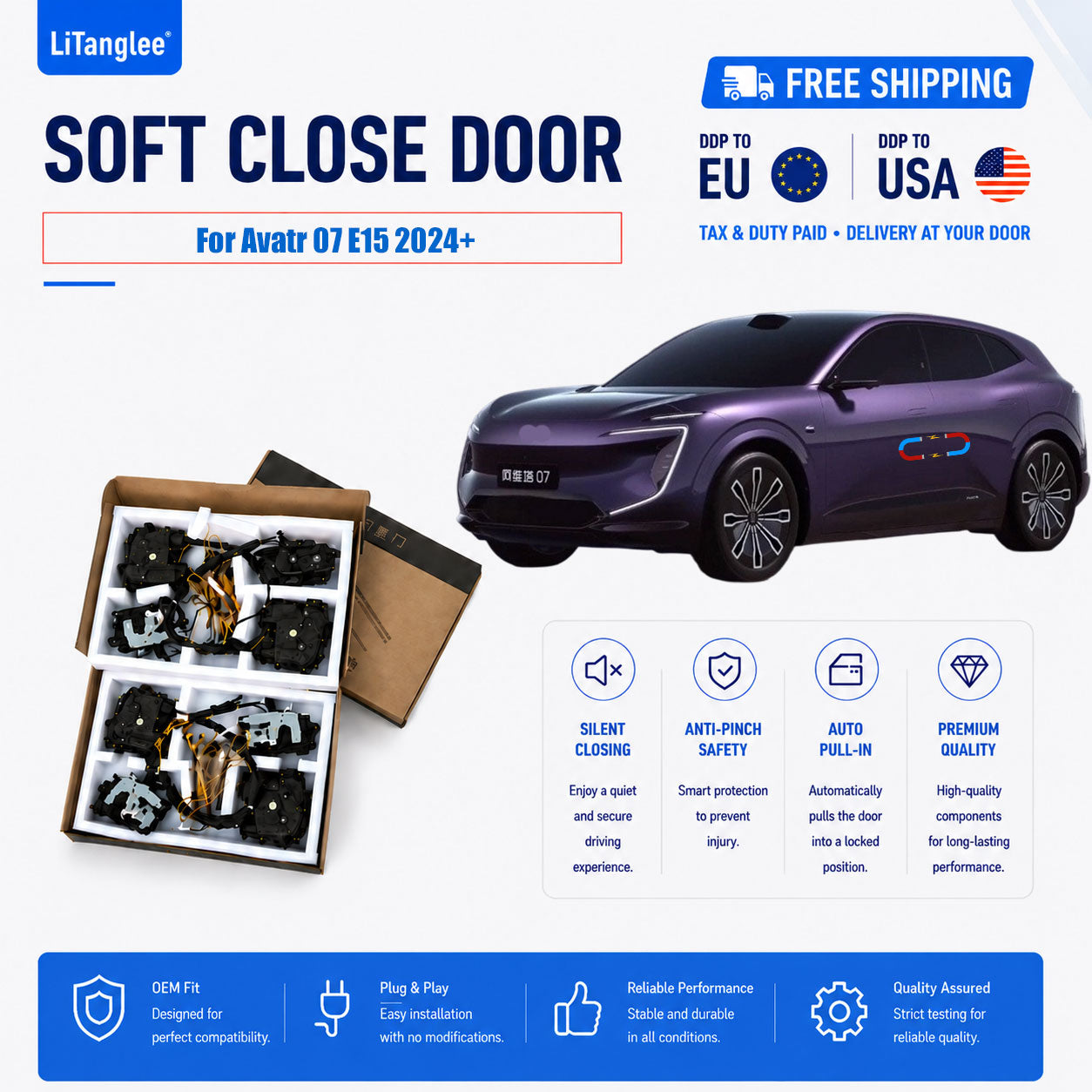 For Avatr 07 E15 2024+ Electric Soft Close Door Upgrade Kit| LiTanglee
