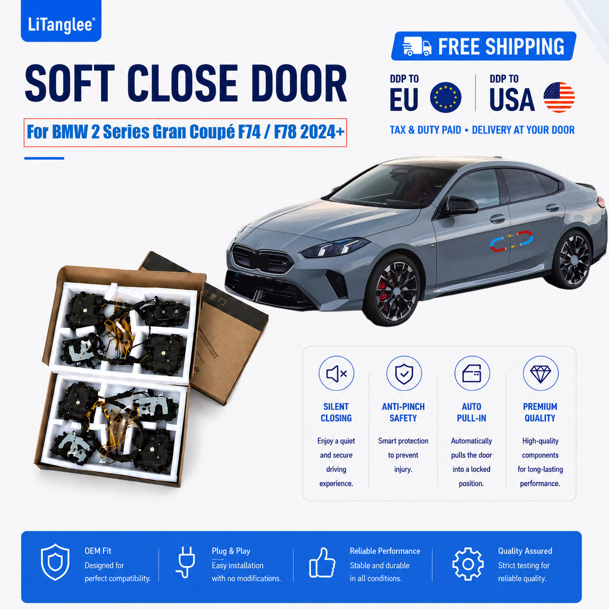 For BMW 2 Series Gran Coupé (F74 / F78) Premium Soft-Close Electric Suction Doors (LHD & RHD)