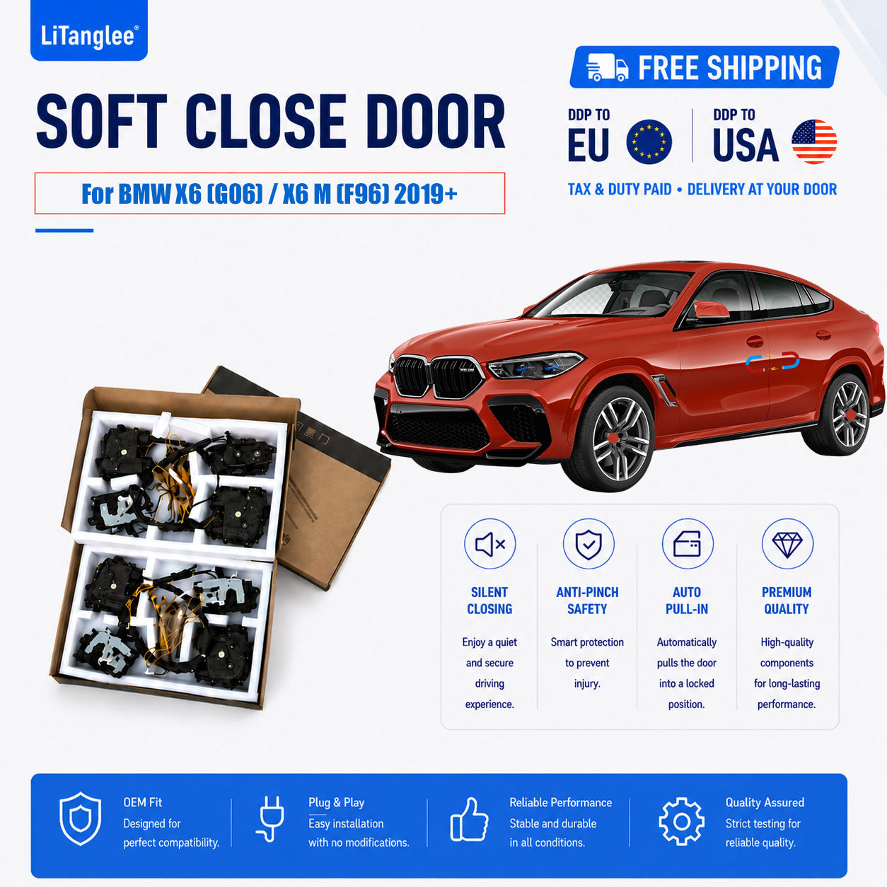 For BMW 3 Series (F30/F31/F34/F35) Premium Soft-Close Electric Suction Doors (LHD & RHD)