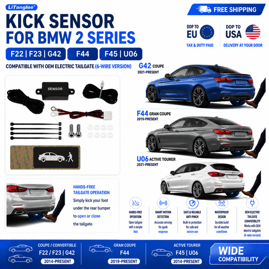 For BMW 2 Series F22 F23 G42 F44 F45 U06 OEM Electric Power Tailgate Smart Hands-Free Kick Sensor – Foot-Activated Trunk Opening & Closing System