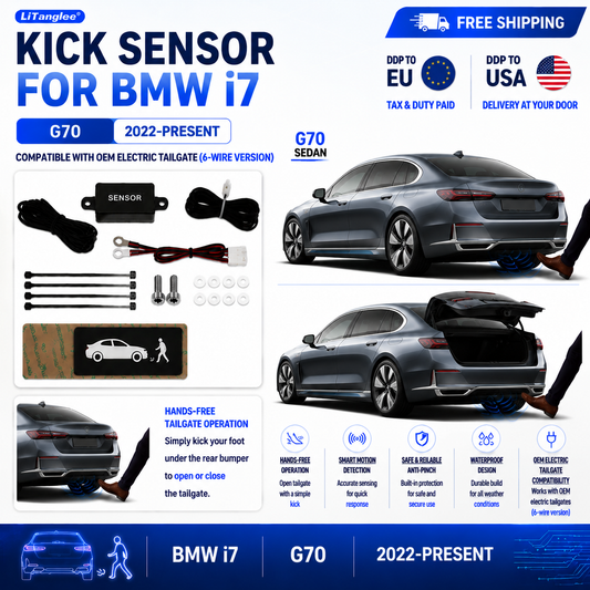 For BMW i7 G70 OEM Electric Power Tailgate Smart Hands-Free Kick Sensor – Foot-Activated Trunk Opening & Closing System
