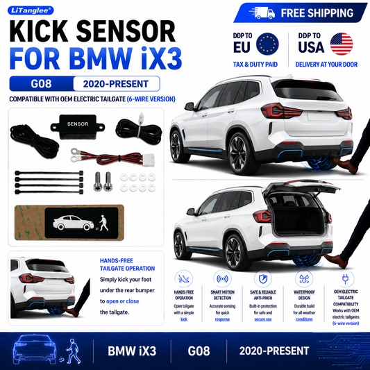 For BMW iX3 G08 OEM Electric Power Tailgate Smart Hands-Free Kick Sensor – Foot-Activated Trunk Opening & Closing System