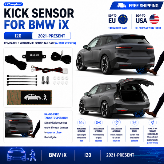 For BMW iX I20 OEM Electric Power Tailgate Smart Hands-Free Kick Sensor – Foot-Activated Trunk Opening & Closing System