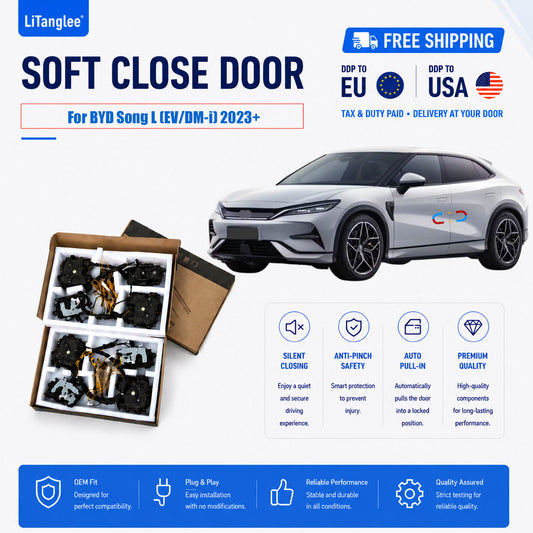 For BYD Song L (EV/DM-i) 2023+ Premium 4-Door Electric Soft Close Upgrade Kit