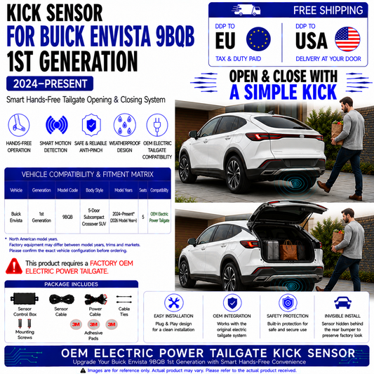 For Buick Envista 9BQB 1st Gen 2024–Present OEM Electric Power Tailgate Smart Hands-Free Kick Sensor – Foot-Activated Tailgate Opening & Closing System