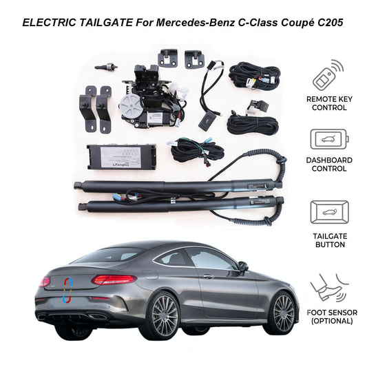 Elektrische Heckklappe für Mercedes-Benz C-Klasse Coupé C205 (2015-2021) | Smarter Kofferraumöffner | CE- und FCC-zertifiziert, Automobilstandard
