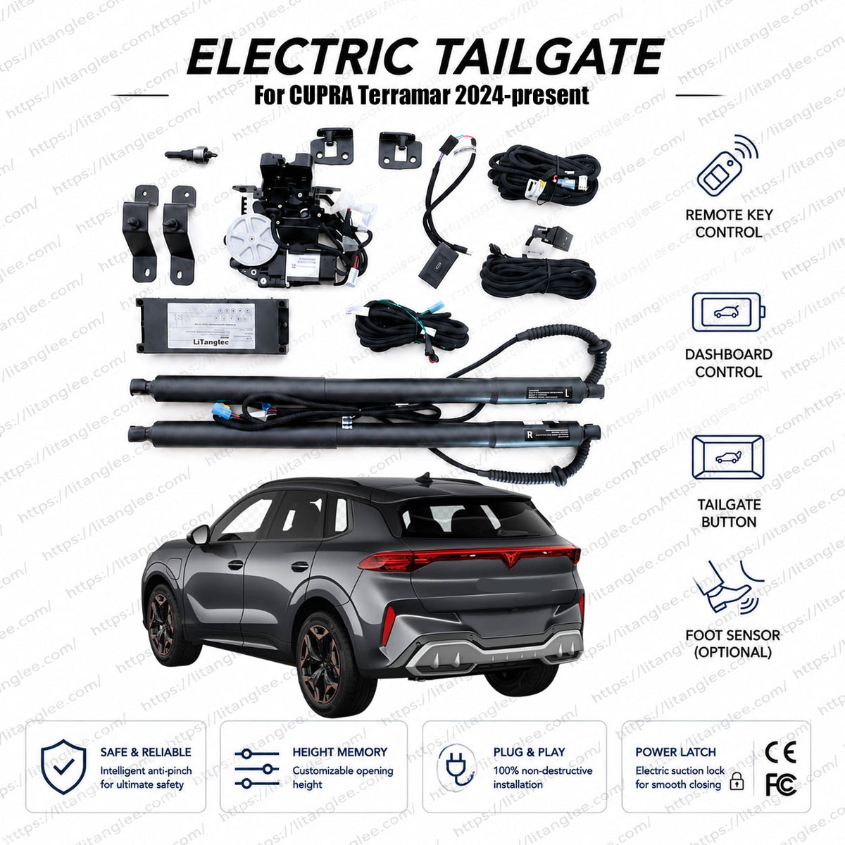 For CUPRA Terramar 2024-present Electric Power Tailgate Liftgate Kit Smart Automatic Trunk Opening and Closing System
