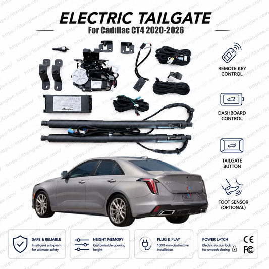 For Cadillac CT4 2020-2026 Smart Power Trunk Lift Kit by LiTanglee® | Electric Trunk Opener with Soft Close | Full Digital Bus Integration | Precision-Fit Actuators | Sedan Upgrade