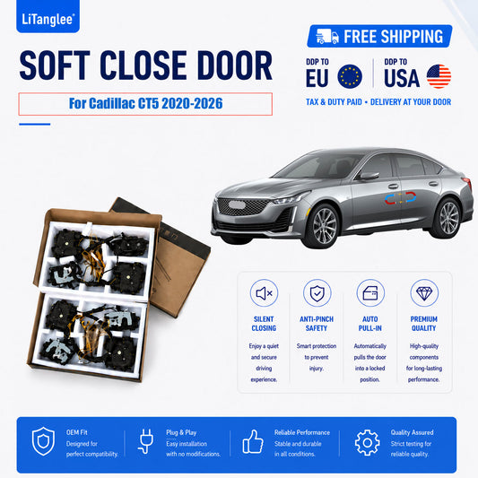 For Cadillac CT5 (2020-2026+) Electric Soft Close Door Upgrade Kit | LiTanglee