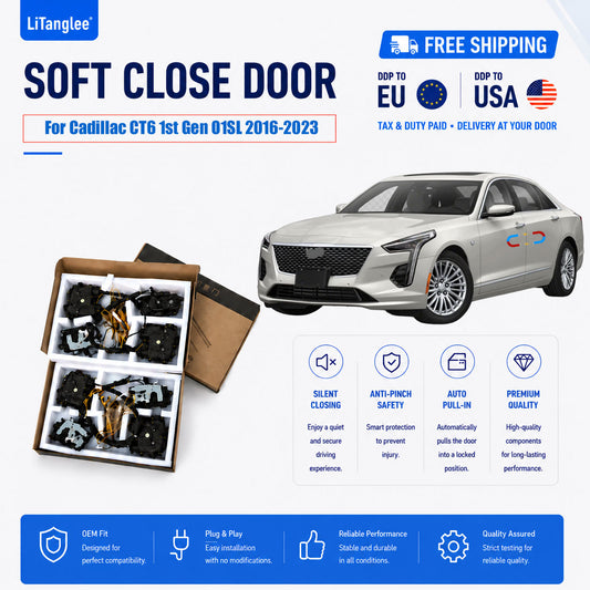 For Cadillac CT6 1st Gen (O1SL Platform 2016-2023) Electric Soft Close Door Upgrade Kit | LiTanglee