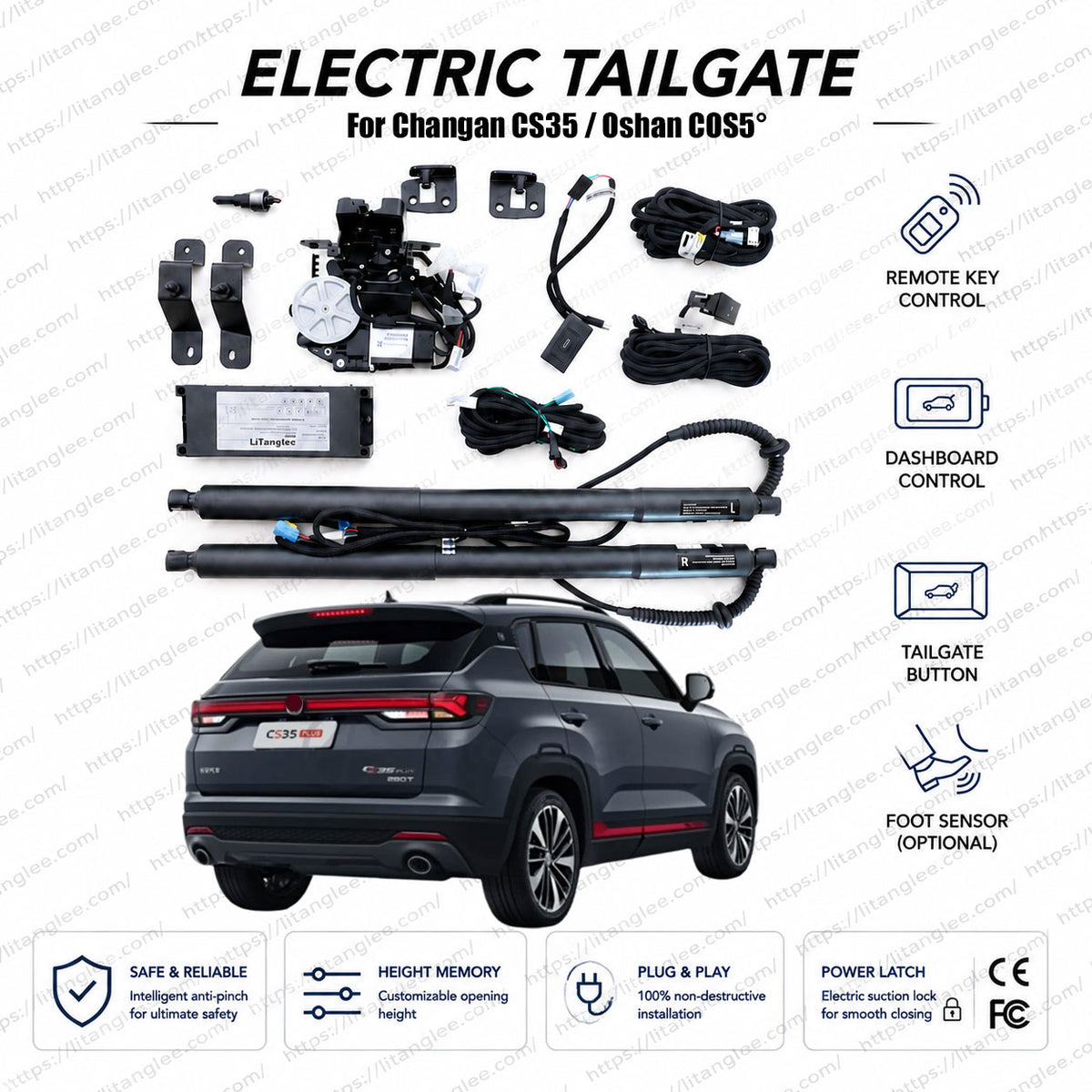 For Changan CS35 2012-2022 / Oshan COS5° Electric Power Tailgate Lift Kit | Automatic Trunk Opener with Soft Close