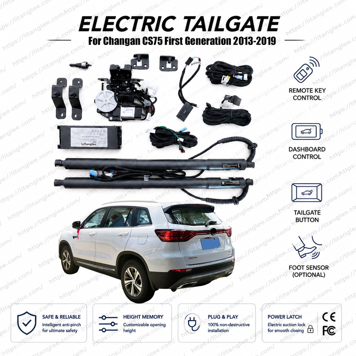 For Changan CS75 First Generation 2013-2019 Power Tailgate Lift Kit | Electric Power Trunk Opener Automatic Tailgate Retrofit Upgrade