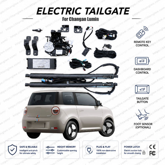 For Changan Lumin 2022-2026 Smart Power Tailgate Lift Kit by LiTanglee® | Electric Trunk Opener with Soft Close | Compact EV-Specific Design | CAN-Bus Integrated | Non-Destructive Installation