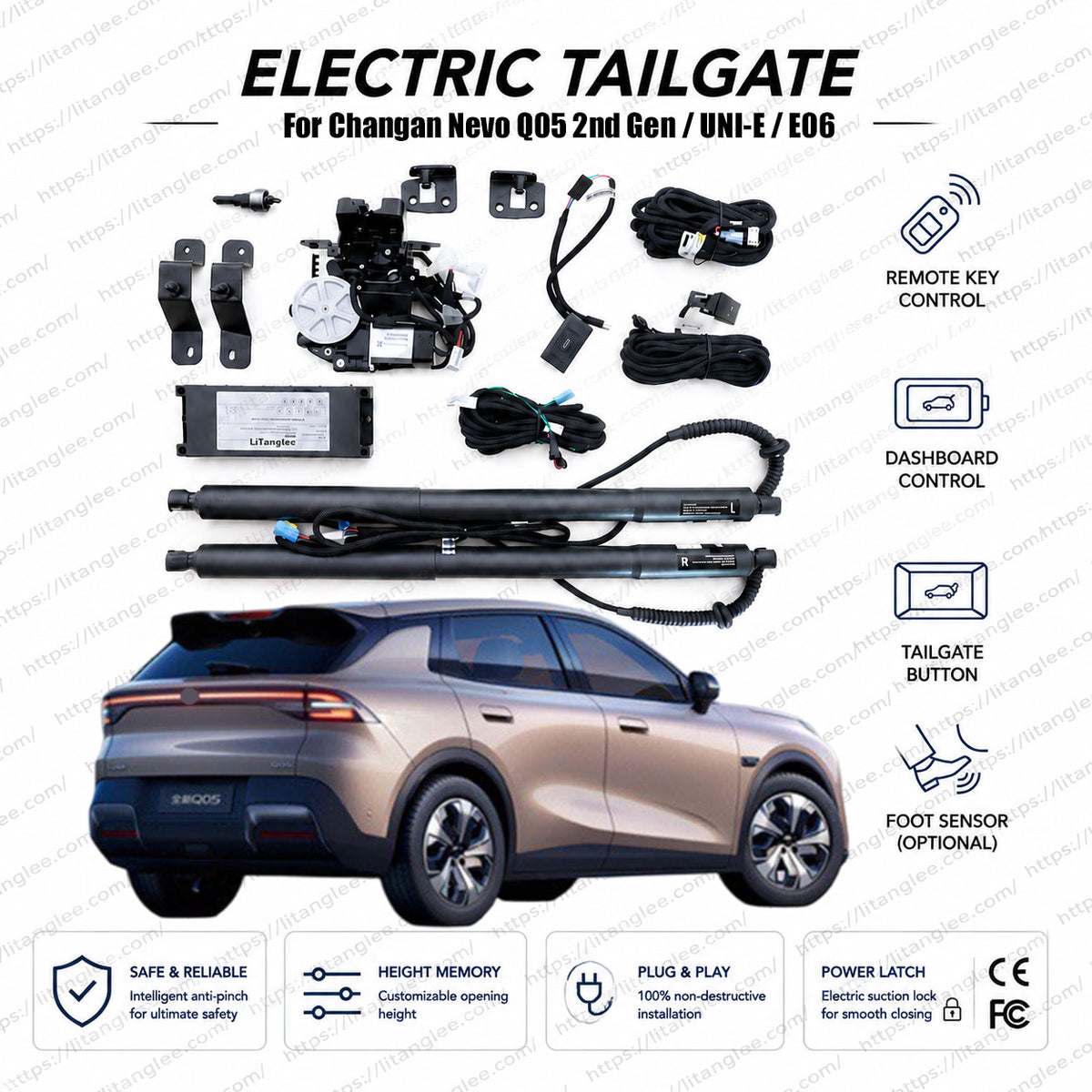 For Changan Nevo Q05 2nd Generation 2025-Present / UNI-E / E06 Electric Power Tailgate Lift Kit | Automatic Trunk Opener with Soft Close