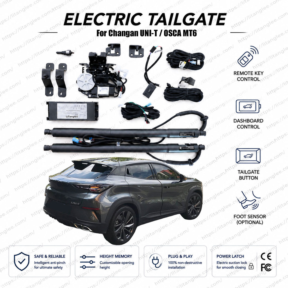 For Changan UNI-T 2020-2025 / OSCA MT6 2026-Present Electric Power Tailgate Lift Kit | Automatic Trunk Opener with Soft Close
