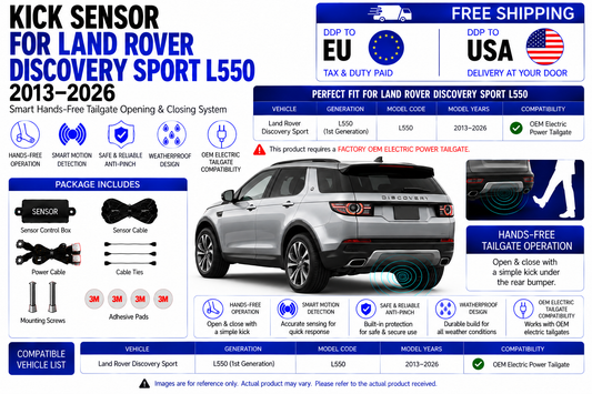 For Land Rover Discovery Sport L550 2013–2026 OEM Electric Power Tailgate Smart Hands-Free Kick Sensor – Foot-Activated Tailgate Opening & Closing System