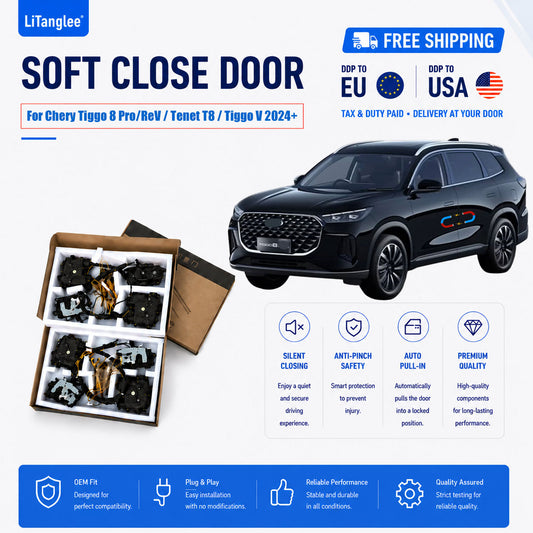 For Chery Tiggo 8 Plus II/Tiggo 8 Pro / Tiggo ReV / Fulwin T8 / Tenet T8 / Tiggo V Electric Soft Close Door Upgrade Kit For LiTanglee