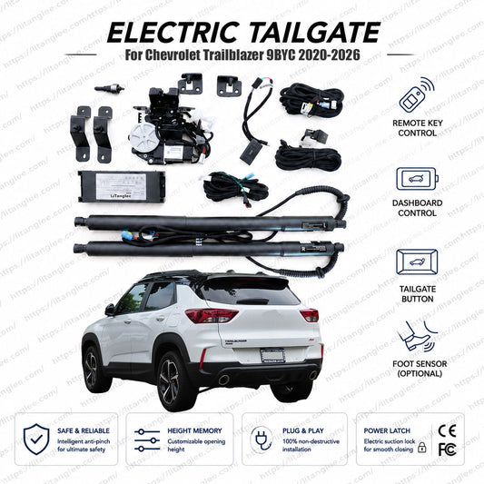 For Chevrolet Trailblazer 9BYC 2020-2026 Smart Power Tailgate Lift Kit by LiTanglee® | Smart Electric Trunk Opener | Fits Trailblazer LS, LT, ACTIV, RS Trims | Dual Struts | CE Certified