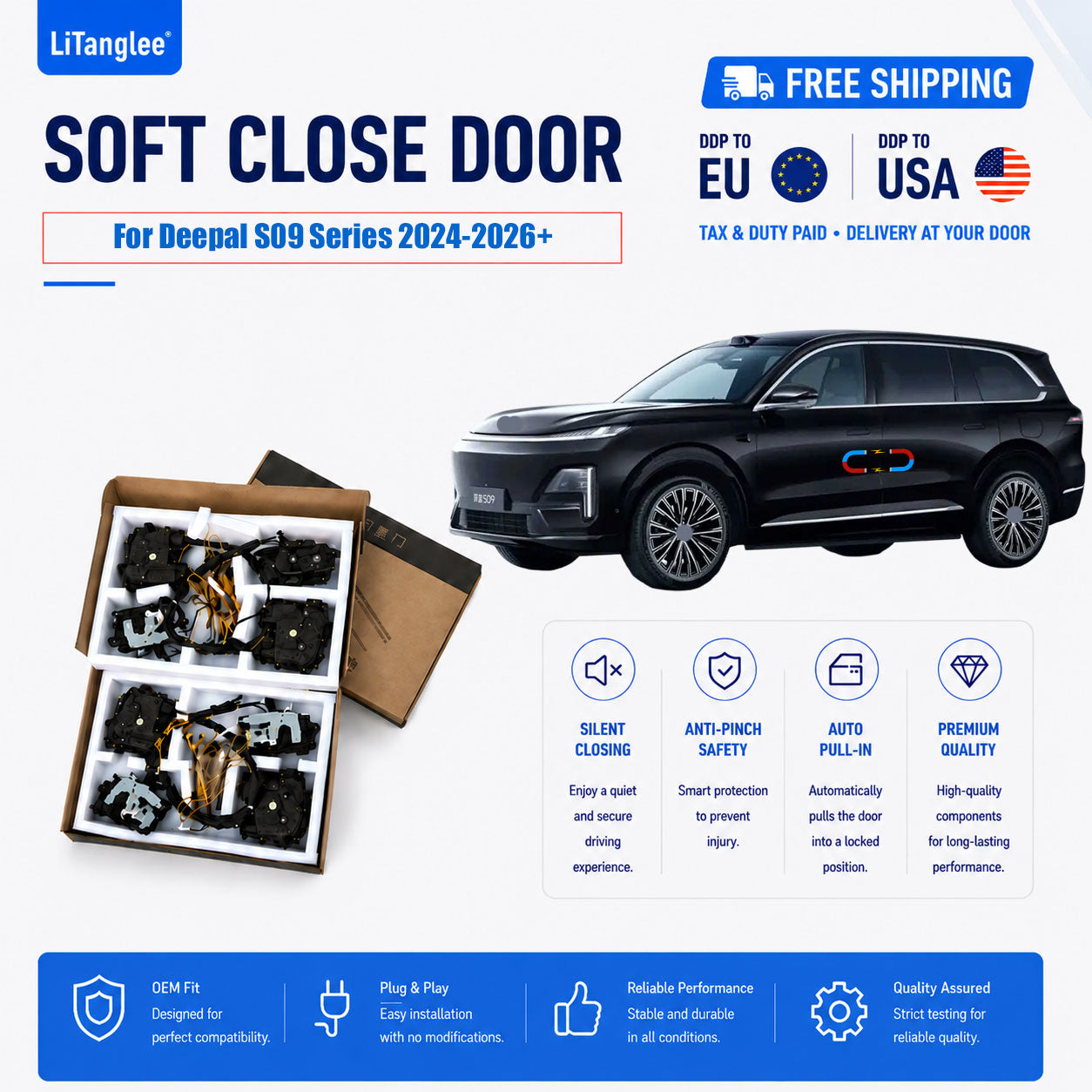 For Deepal S09 Series (2024-2026+) Electric Soft Close Door Upgrade Kit | LiTanglee