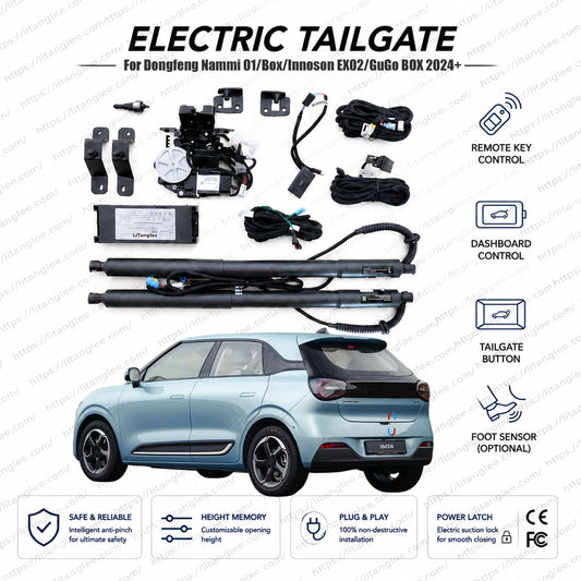 For Dongfeng Nammi 01 / Box / Innoson EX02 / GuGo BOX 2024-2026 Smart Power Tailgate Lift Kit by LiTanglee® | Electric Trunk Opener with Soft Close | Global Compact EV Platform | CAN-Bus Integrated | Non-Destructive Installation