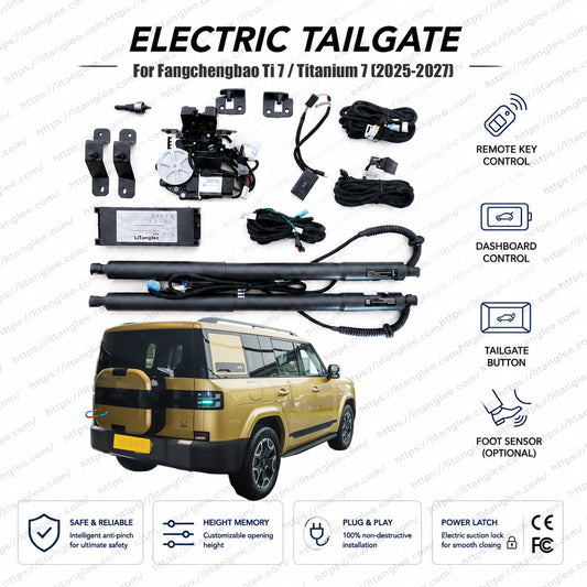 Für Fangchengbao Ti 7/Titanium 7 Smart Power Heckklappenlift-Kit | Elektrische Kofferraumöffnung mit Soft-Close | Zerstörungsfreie Installation