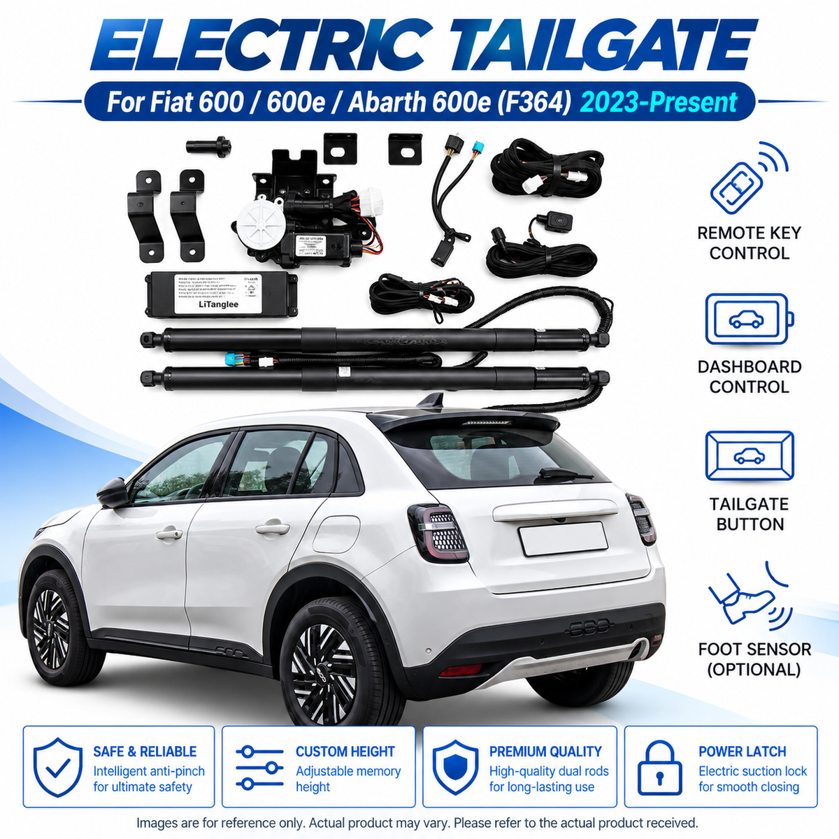 For Fiat 600 F364 2023-present Electric Power Tailgate Kit, Automatic Liftgate Opening and Closing System