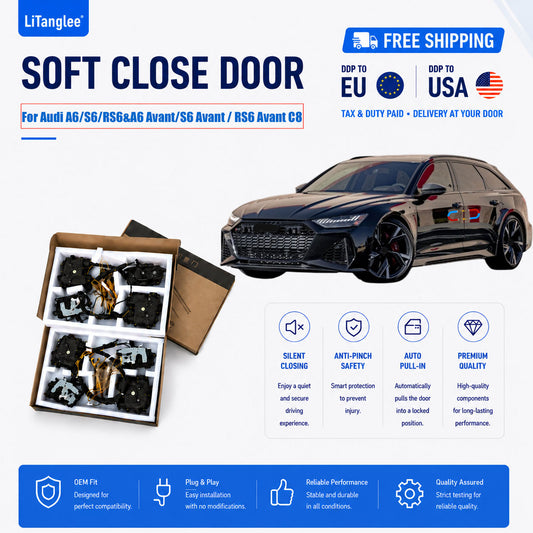 For Audi A6 / S6 / RS6 & A6 Avant / S6 Avant / RS6 Avant (C8) 2019-2025 Soft Close Door Lock Upgrade Kit (LHD & RHD)